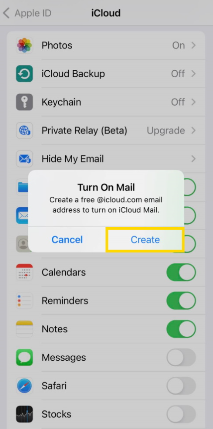 สมัคร icloud mail ขั้นตอนที่ 5