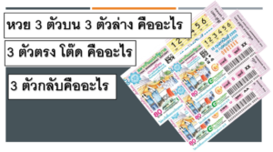 หวย 3 ตัวบน 3 ตัวล่าง คืออะไร